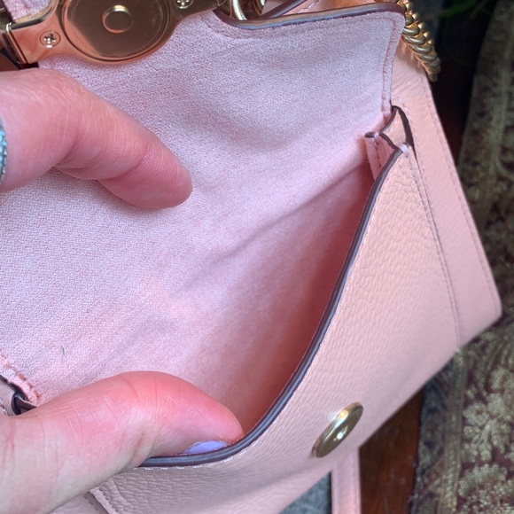 Authentic COACH Pebbled leather/Snakeskin embossed top handle crossbody/Satchel - Picture 7 of 13